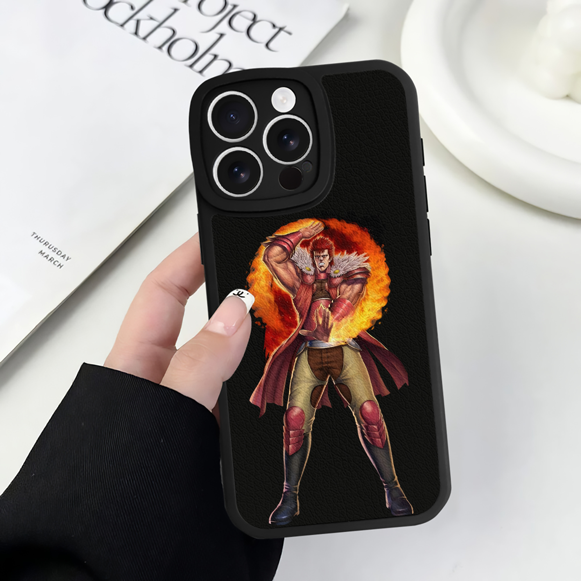 （画像用） 北斗の拳 Fist of the North Star 【iPhone 16シリーズ対応】シリコンスマホケース（レザー調） 材質：シリコン